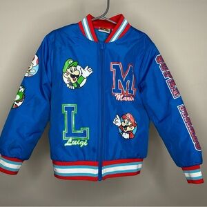 Nintendo Super Mario Bomber Jacket, Mario and Luigi Jacket size 5/6